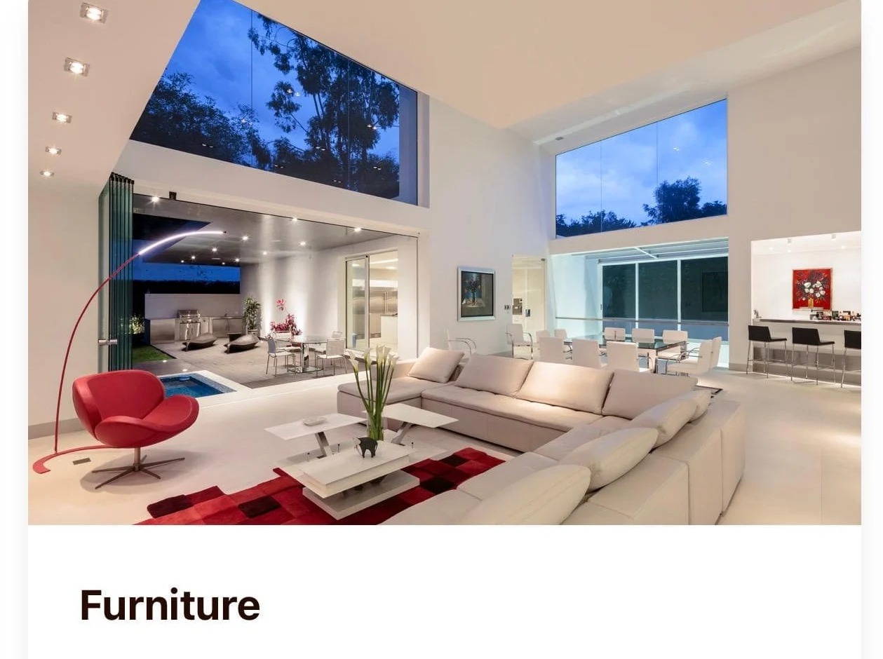 Modern interior fit out with lighting and furnishings